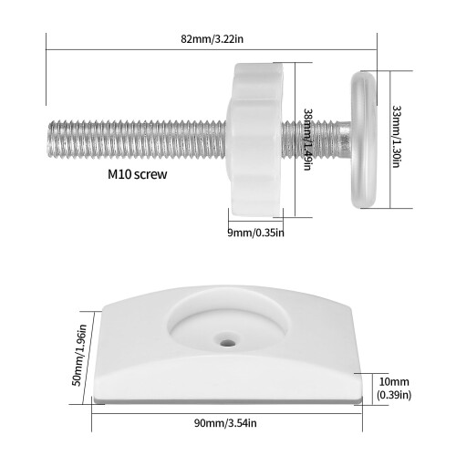 8 Pcs Baby Gate Extension Kit: 4 Baby Gate Extensi 1