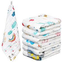 AYESY Muslin Squares Cloth for Baby,6 Pack 30cm x