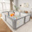 Seeday Baby Playpen, Grey Foldable Playpen for Bab 1