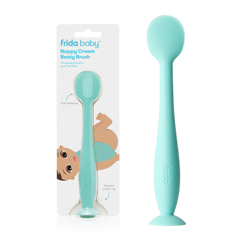 Nappy Booty Brush | 100% Silicone Spatula, Diaper Rash Ointment And Butt Paste Applicator With Suction Base, Nappy Bag Essential Cream Frida Baby