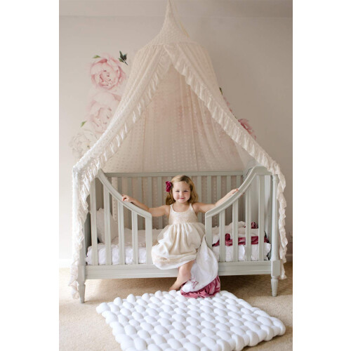 Wonder Space Elegant Kids Bed Canopy - Lace Chiffo 2