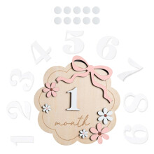 Baby Milestone Cards, Wooden Baby Monthly Mileston