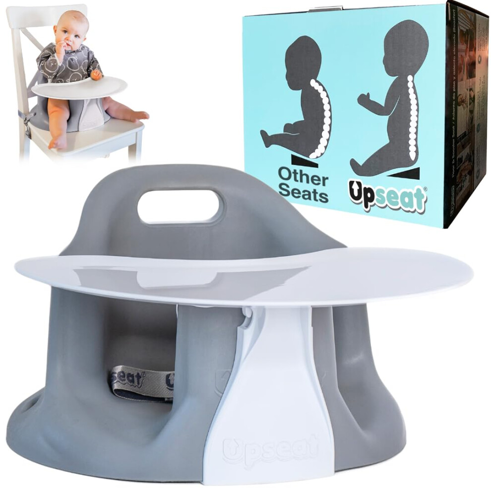 Upseat Baby Floor Seat Booster Chair For Sitting Up With Removable Tray For Meals And Playtime, Developed With Physiotherapists For Safe And Healthy