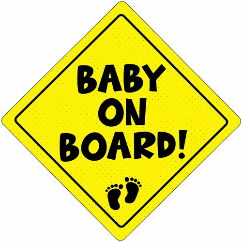 Baby On Board Sign for Car | Micro-Perforated Viny