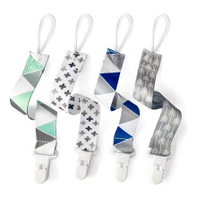 PandaEar 4 Pack Baby Soother Chain Pacifier Clips