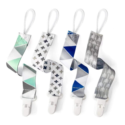 PandaEar 4 Pack Baby Soother Chain Pacifier Clips