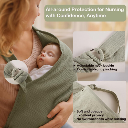 Dimoxii Breastfeeding Nursing Cover for Mom and Ba 1
