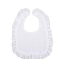 7 Pieces 100% Cotton Gauze Baby Bandana Soft Adjustable Baby Bibs Cotton Teething and Drooling Bibs (white)