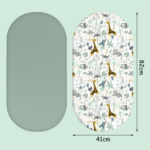 Xynovate 2Pack Moses Basket Sheets, Fitted Bassine 1