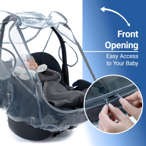 Zamboo Universal Car Seat Rain Cover with Quick-Ac 2