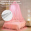 ZIQINPSQ Pink Large Mosquito Net for Single, Doubl 2