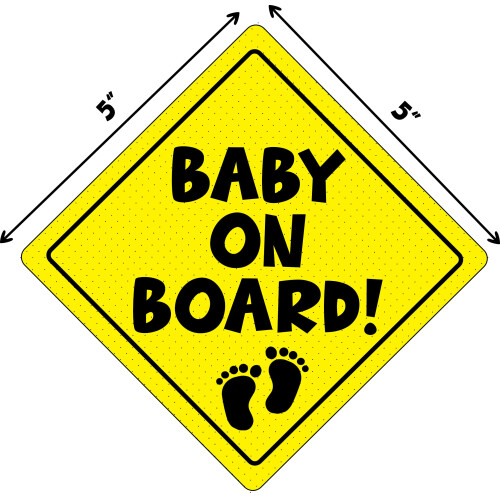 Baby On Board Sign for Car | Micro-Perforated Viny 1