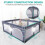 Foldable Baby Playpen with Mat, Playpen for Babies 5