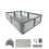 Seeday Baby Playpen, Grey Foldable Playpen for Bab 7