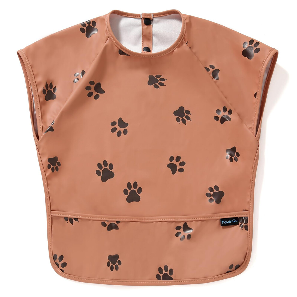 Weaning Bib With Short Sleeves & Blw, Soft Pewingo