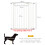 PawHut PawHut 74-87cm Adjustable Metal Pet Gate Safety Ba 7
