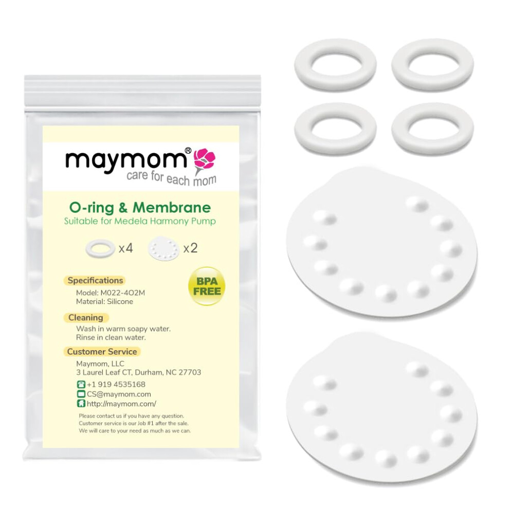 Replacement Parts For Medela Harmony Manual Pump; 4 O-Rings And 2 Membranes Maymom
