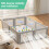 Seeday Baby Playpen, Grey Foldable Playpen for Bab 6