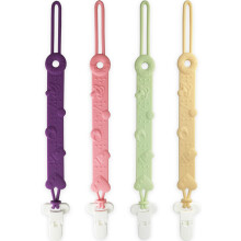 Dummy Clip MOBU 4pcs Soft Silicone Dummy Clips Boy