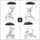 LIHAO 72cm Pram Parasol with Adjustable Fixing Cla 5