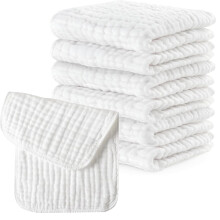 Baby Muslin Squares 6 Pack 100% Cotton 50x25cm Mus