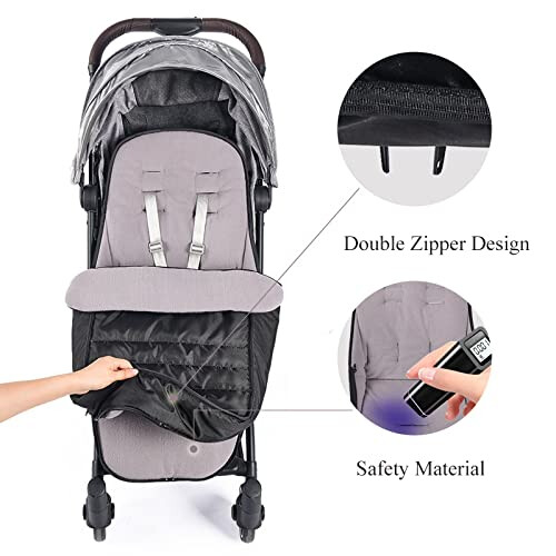Universal Pushchair Footmuff Fleece Lined Stroller 2