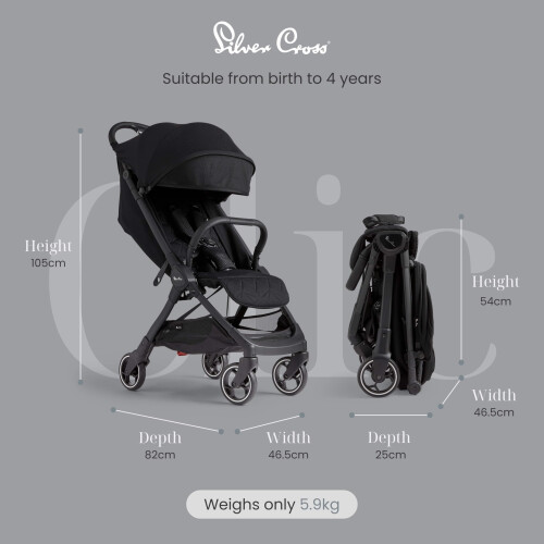 Silver Cross Silver Cross - Clic Compact Pushchair - Travel Str 2
