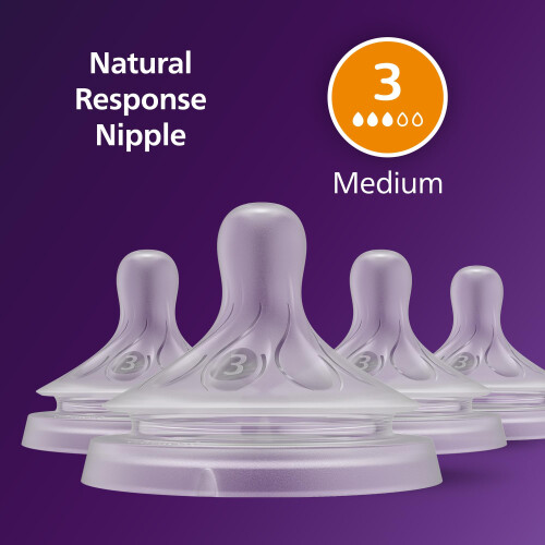 Philips Avent Natural Response Nipples, Medium Flo 1