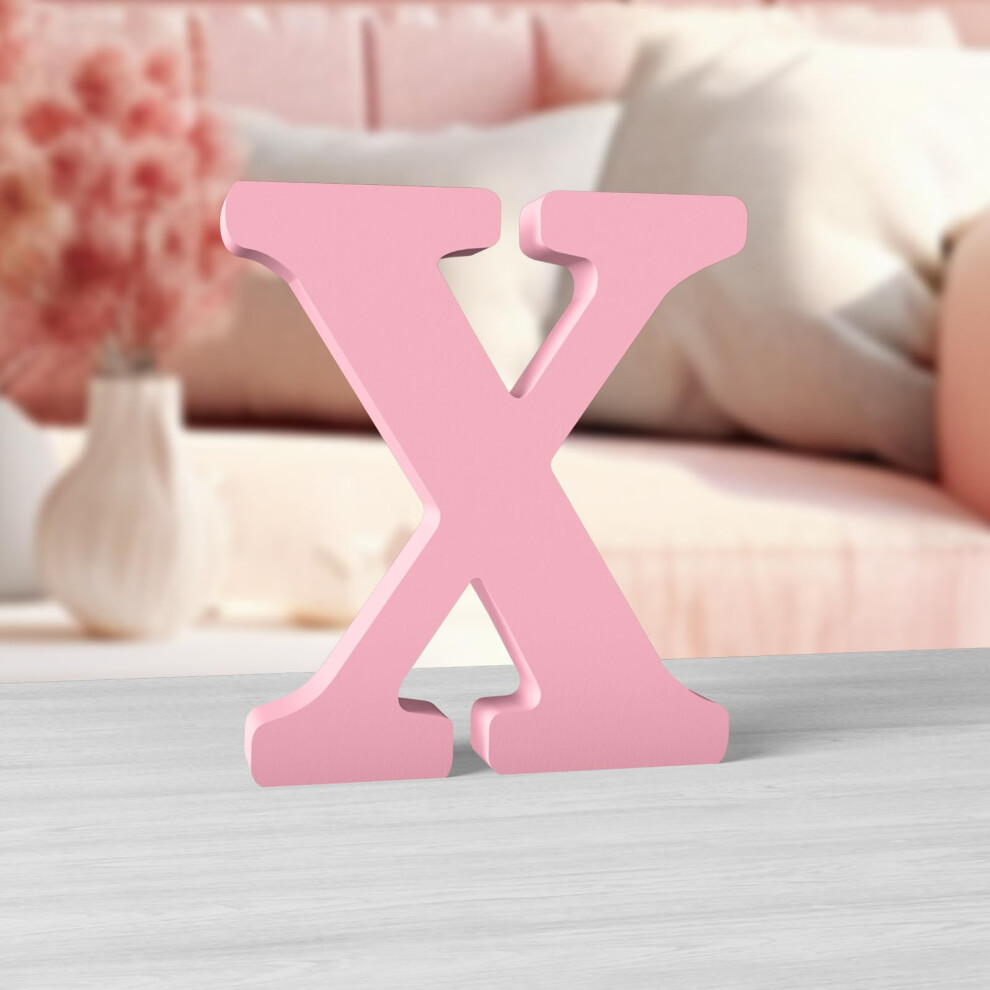 6 Inch Wood Letters Unfinished Wood St Pink Aruatu
