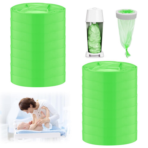 BUTBU 16 Pack Nappy Bin Refill, 4.5m Nappy Bin Ref