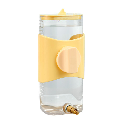 Hangable Parrot Drinker Water Bottle Dispenser-Yellow