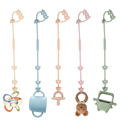 MumEZ Dummy Clip - 5 Pack Pacifier Clips for Boys