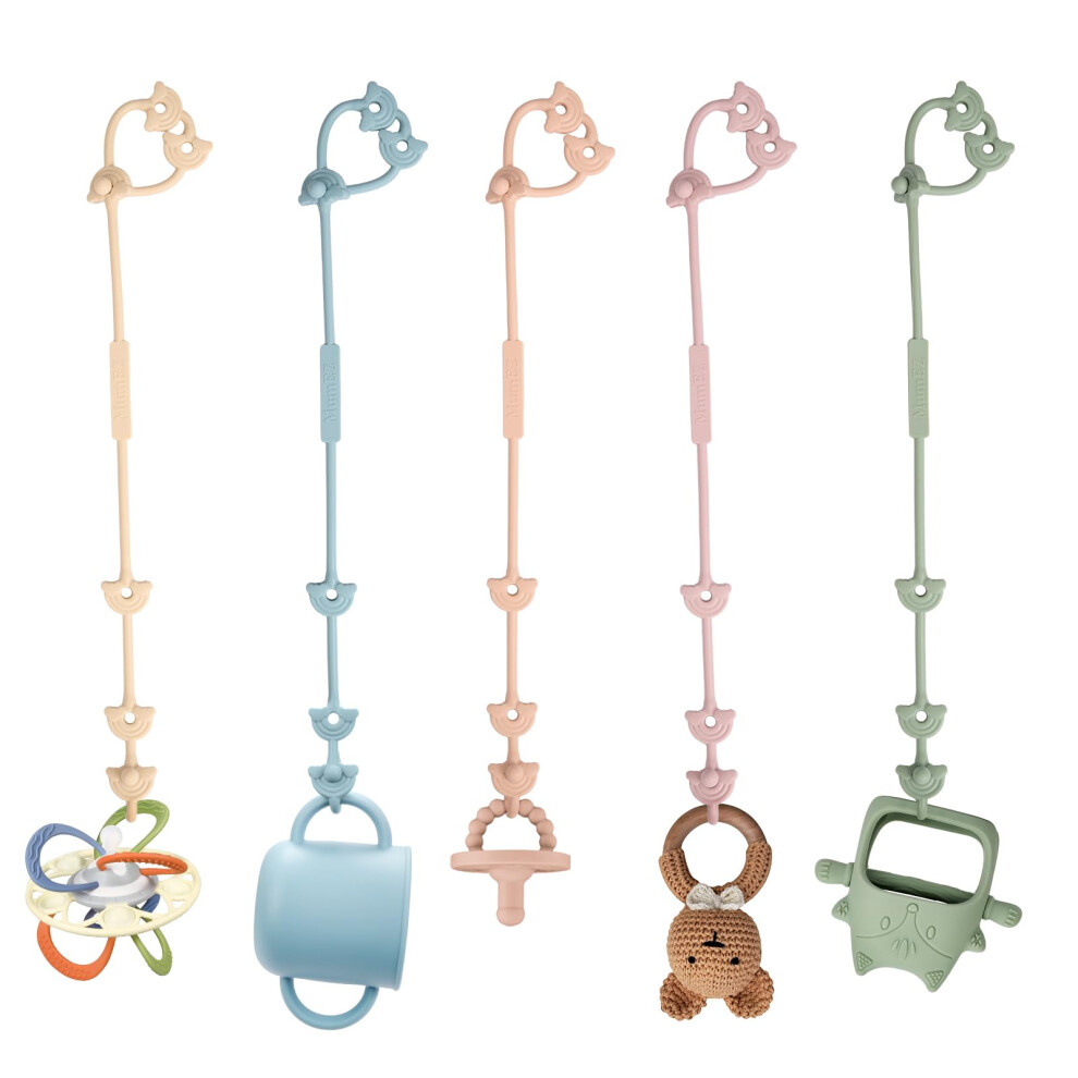 Mumez Dummy Clip - 5 Pack Pacifier Clips For Boys