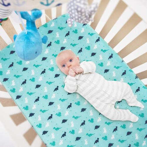 Travel Cot Fitted Sheets, 2 Pack Ultra Soft Crib S 1