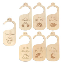 XUKZIMA 7 Pcs Wood Nursery Wardrobe Dividers by Si