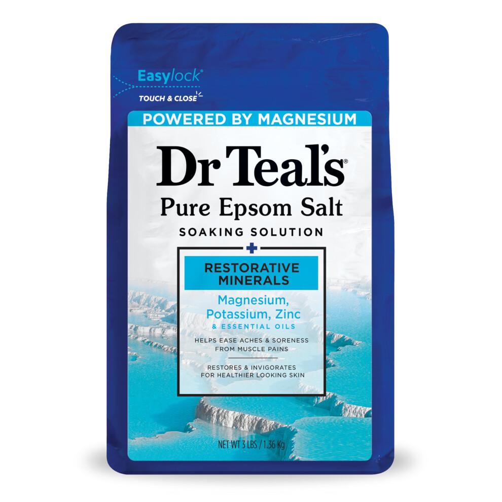 Restorative Minerals Epsom Salts 3Lb 1.36 Dr Teal's