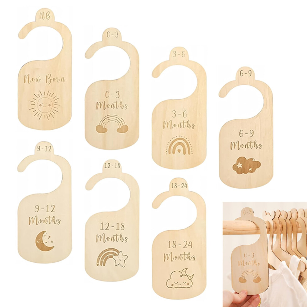 Admygo 7 Pcs Baby Wardrobe Dividers, Cartoon Baby Clothes