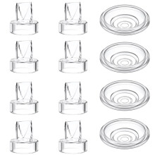8pcs Duckbill Valves and 4pcs Silicone Diaphragm Compatible with Momcozy S12 Pro/S9 Pro/Lillo S12/Kmaier S12 Wearable Breast Pumps Accessories,S12 pr