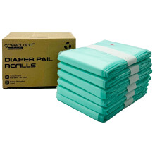 Best Value Eco-Friendly Refills for Korbell Diaper Pails 6-Pack (Blue - Mini 9L)