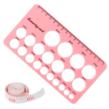 Nipple Measurement Tool Soft Breast Pump Soft Breast Pump Nipple Ruler Circle Stencil Soft Flange Silicone Nipple Ruler for Woman Nipples(Pink)