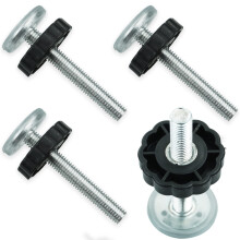 4 Packs Pressure Mounted Baby Gates Threaded Spindle Rods, Walk Thru Gates Accessory M10 x 10MM Screw Bolts Kit for Baby Gates Stair Gates Dog Gate P