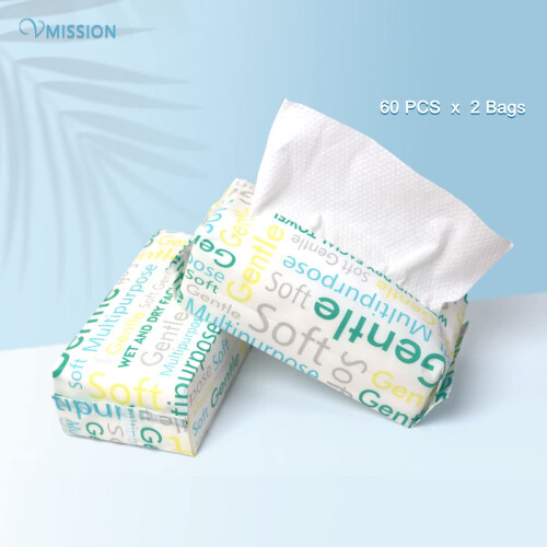 Face Towel 120 Counts, Cotton Tissue Dry Face Wipe 1