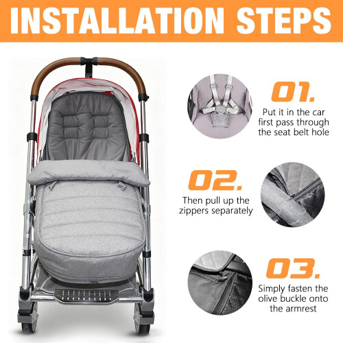 Universal Footmuff for Stroller, Afenau Pram Footm 2