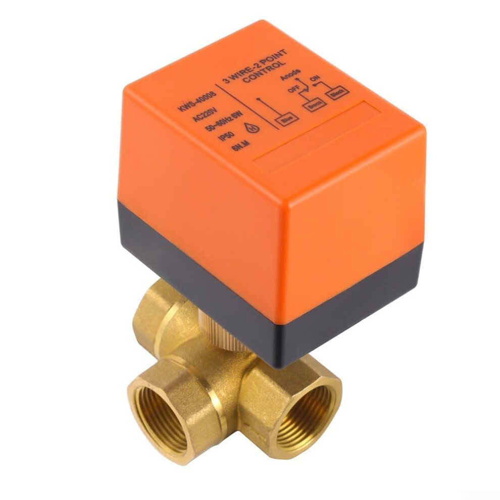 Brass 3 Way Solenoid Valve Ac220v For Heating, Air Conditioning And Underfloor Systems Dn15 Threewire Twocontrol 9094768638286