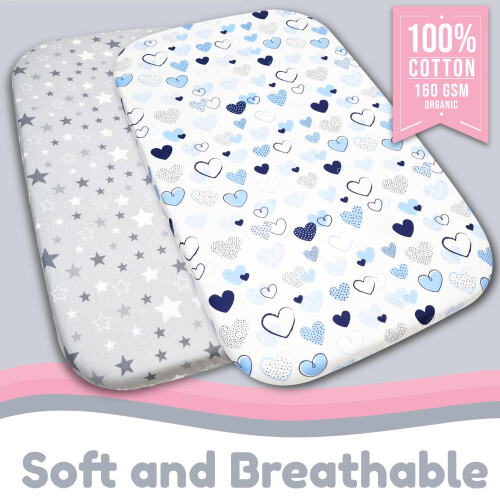 Next to Me Crib Sheets – 2pcs Fitted Baby Sheet Se 2