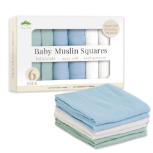 Tiny Trees Baby Muslin Cloths 6 Pack 70x70cm | Ba