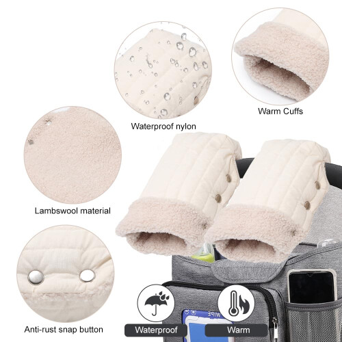 Gobesty Pram Hand Muff, Pram Gloves Hand Warmer, P 2