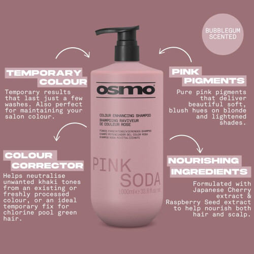 Osmo Osmo Pink Soda Colour Enhancing Shampoo | Buildabl 1