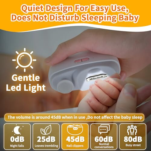 Electric Nail Clipper with LED Light & 2 Speeds, 3 1