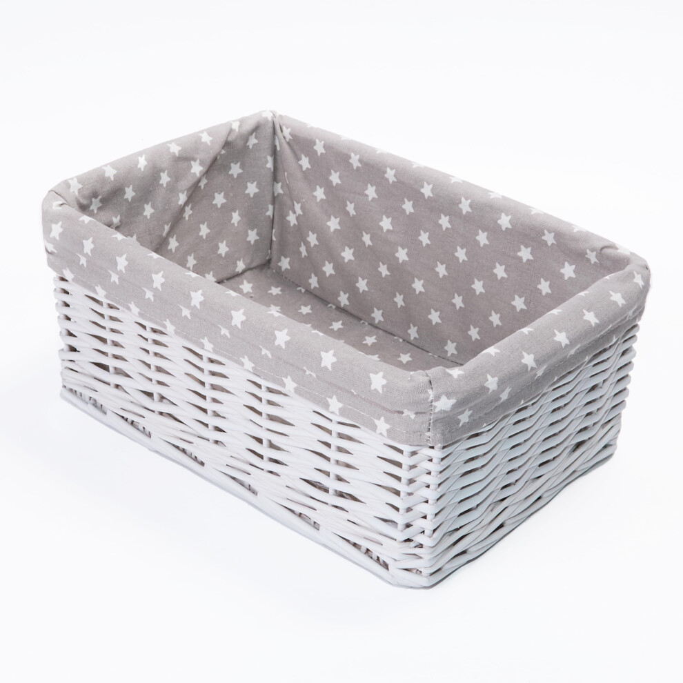 Leaves Hamper Baskets For Gifts Empty, Small Woven Wicker Storage Basket, Wicker Baby Baskets For Hampers, Gifts, Storage Basket Hamp Green/Pink/Grey Green Leaves